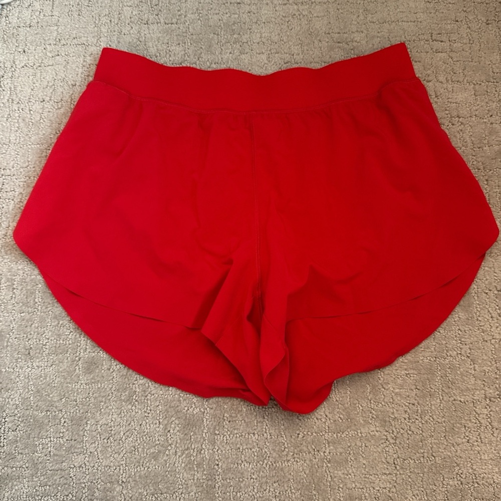 CRZ YOGA Women's Vibrant Red Athletic Shorts